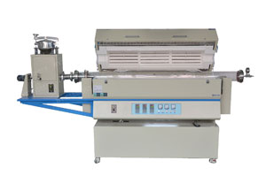 1200度三溫區(qū)轉(zhuǎn)動管式爐 帶自動進料器